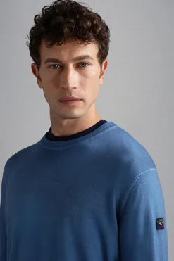 Paul And Shark Paul & Shark Knitted Wool crewneck Blauw 21411573 New