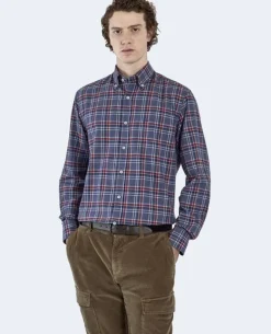 Paul And Shark Paul & Shark Overhemd 12313093 Blauw Dessin New