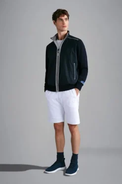 Paul And Shark Paul & Shark Pima Cotton Vest Blauw 24411718 Sale