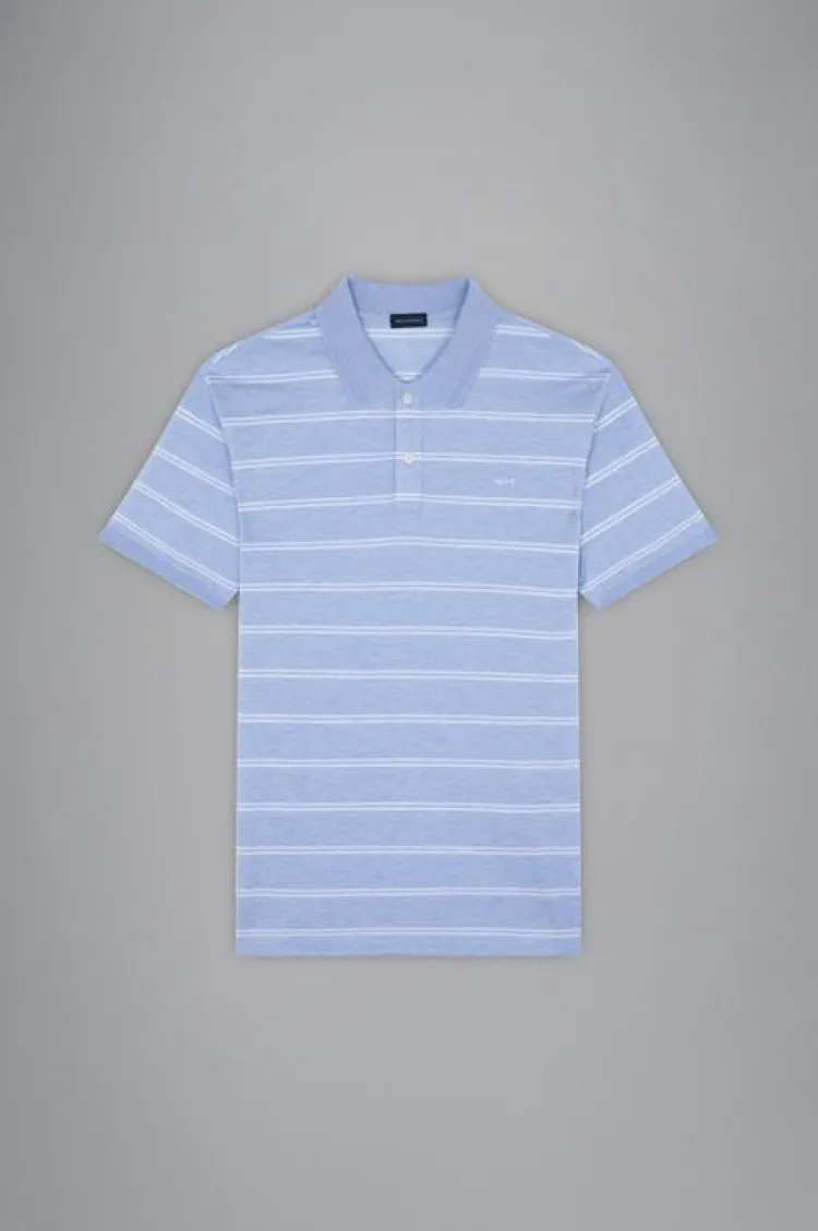 Paul And Shark Paul & Shark Piqué Polo Shirt Lichtblauw 24411263 Best