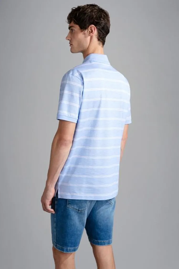 Paul And Shark Paul & Shark Piqué Polo Shirt Lichtblauw 24411263 Best