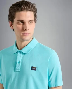 Paul And Shark Paul & Shark Polo K/M 23411274 Aqua Discount