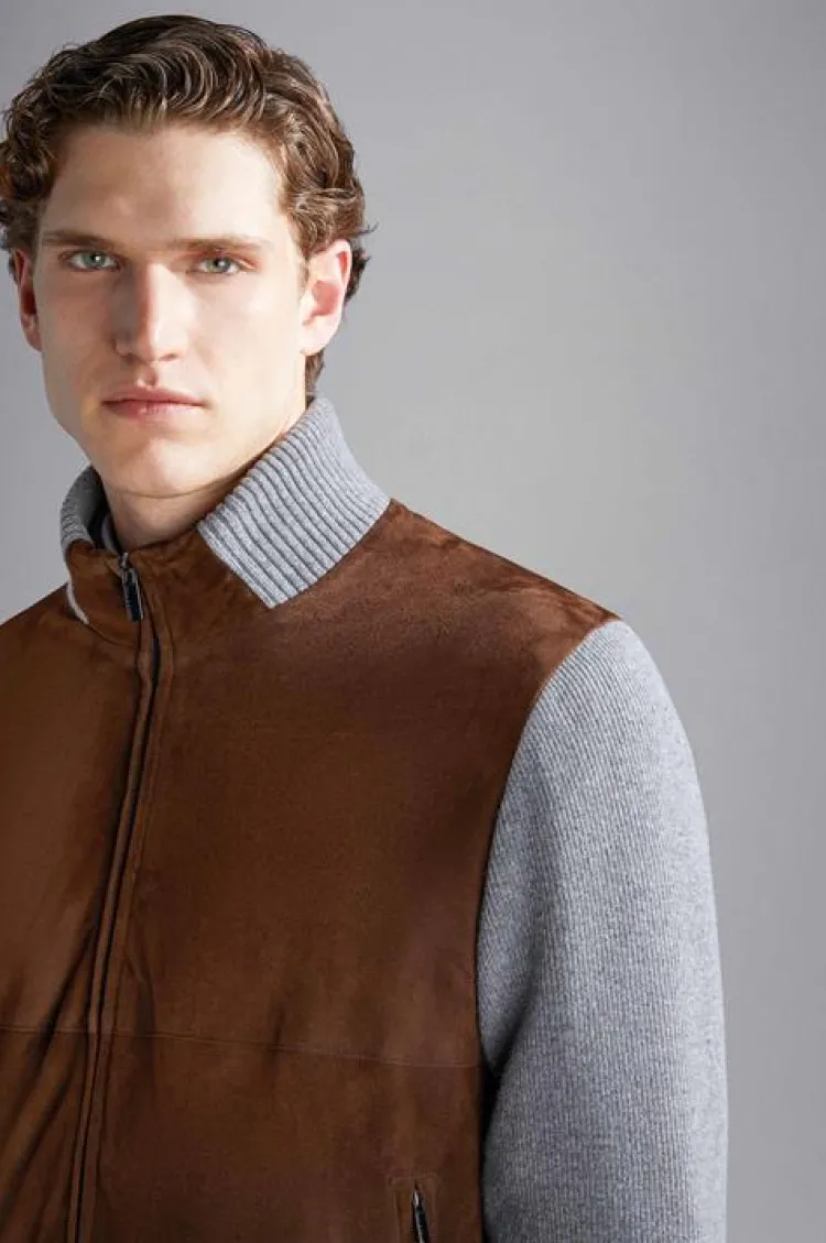 Paul And Shark Paul & Shark Suede Vest Grijs 14311244