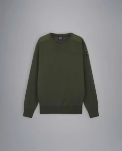 Paul And Shark Paul & Shark Trui V-Neck C0P1027 Groen Outlet