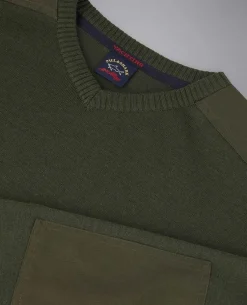 Paul And Shark Paul & Shark Trui V-Neck C0P1027 Groen Outlet