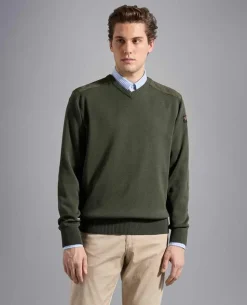 Paul And Shark Paul & Shark Trui V-Neck C0P1027 Groen Outlet