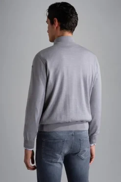 Paul And Shark Paul & Shark Wol Half Zip Grijs 24411616 Discount
