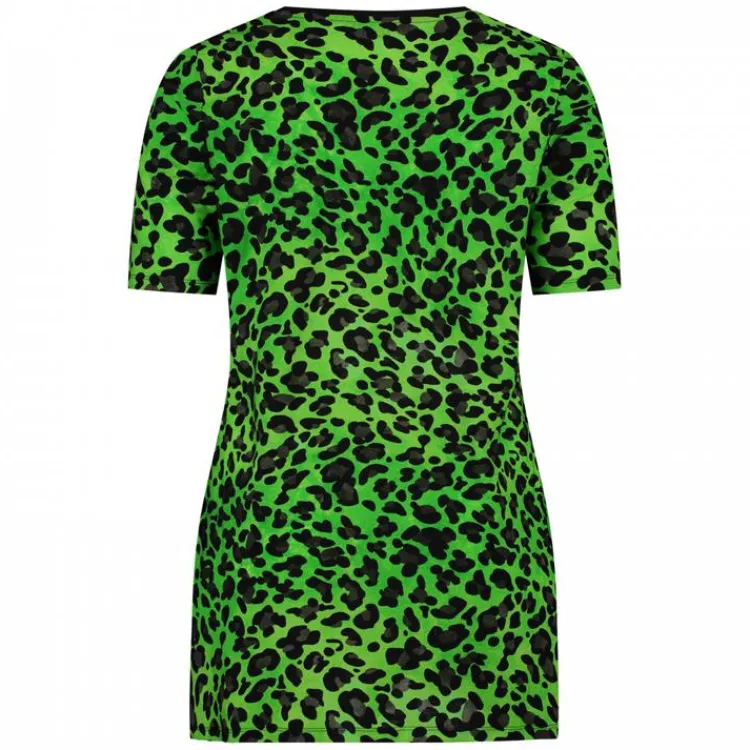 Plus Basics Plus Basic T-shirt Lime Leopard 18 211 042 Clearance