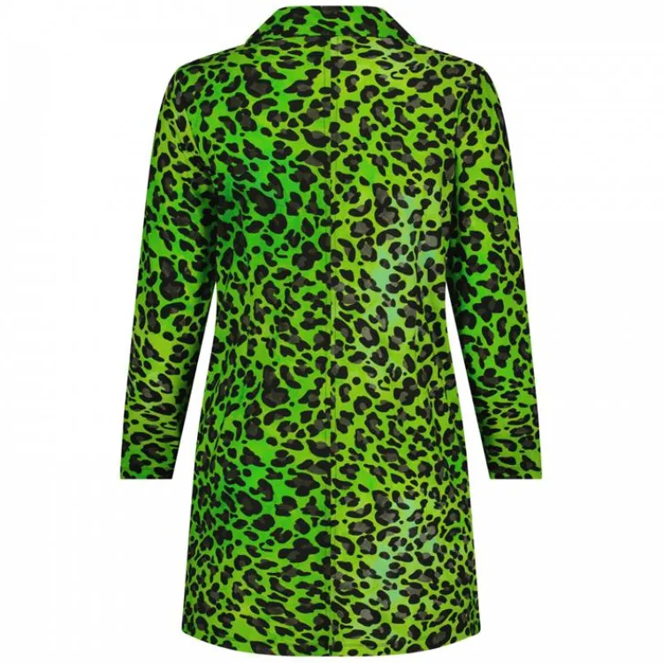 Plus Basics Jacket Long Leopard Green 18 192 099