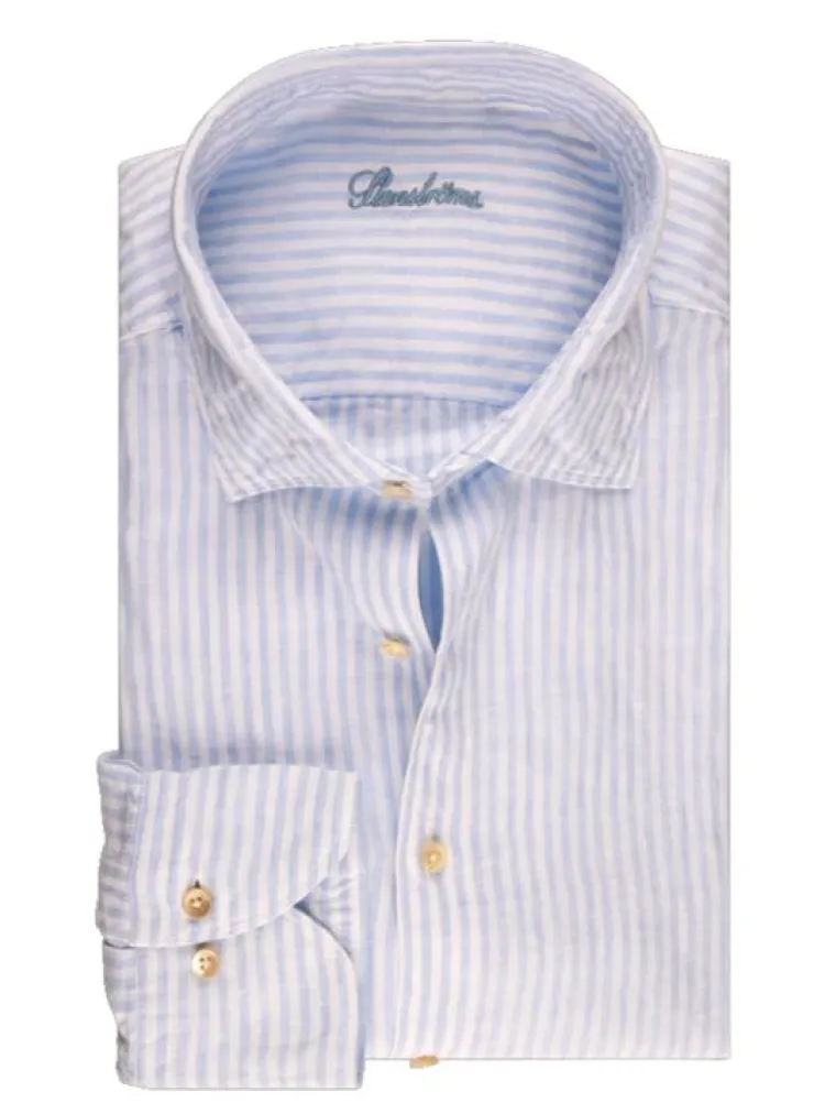 Stenströms Linnen Overhemd 7747218787 Blauw Hot