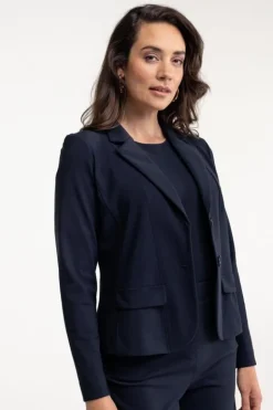 Studio Anneloes Bright bonded blazer Blauw