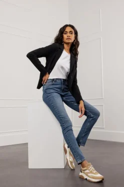 Studio Anneloes Bright bonded blazer Zwart Best
