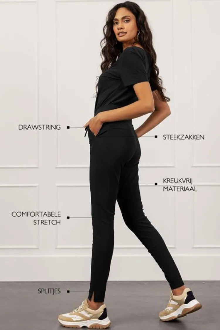Studio Anneloes Downstairs bonded trousers Zwart Online