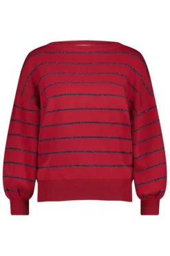 Studio Anneloes Farah stripe lurex pullover