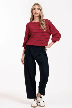 Studio Anneloes Farah stripe lurex pullover