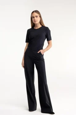 Studio Anneloes Lexie LONG bonded trousers Zwart Sale
