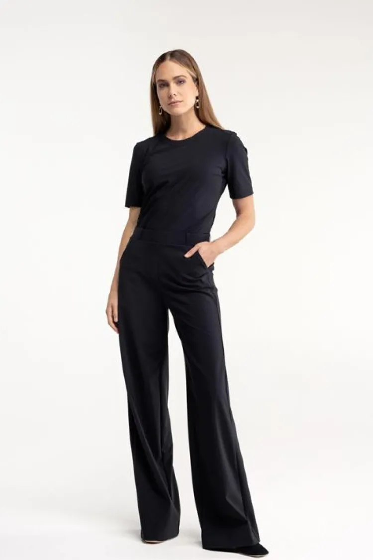 Studio Anneloes Lexie LONG bonded trousers Zwart Sale