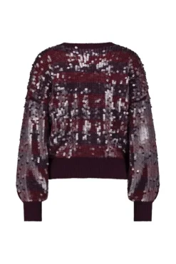 Studio Anneloes Lilly sequins pullover Paars Clearance
