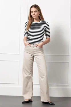 Studio Anneloes Luna stripe ssl pullover Wit Hot