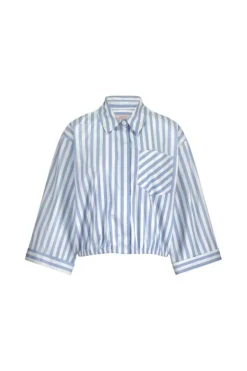 Studio Anneloes Noleste poplin stripe blouse Discount