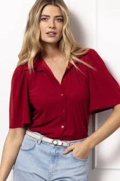 Studio Anneloes Poppy butterfly blouse Rood Discount