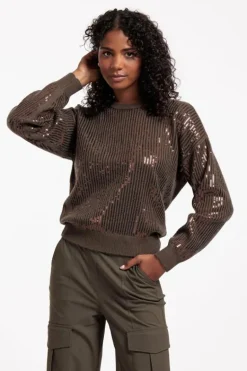 Studio Anneloes Shelby sequins pullover Groen Online