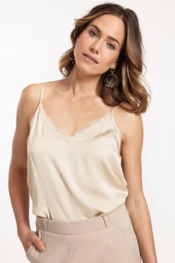 Studio Anneloes T-Shirt Vivie satin singlet Beige Online