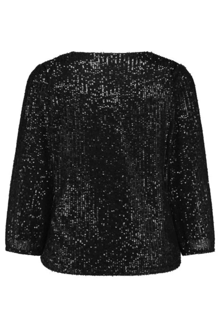 Studio Anneloes Victoria sequins top Zwart Best