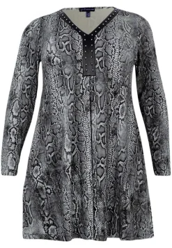 Yoek Blouse Grijs Dessin BL254659 Best