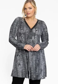 Yoek Blouse Grijs Dessin BL254659 Best