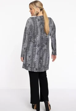 Yoek Blouse Grijs Dessin BL254659 Best