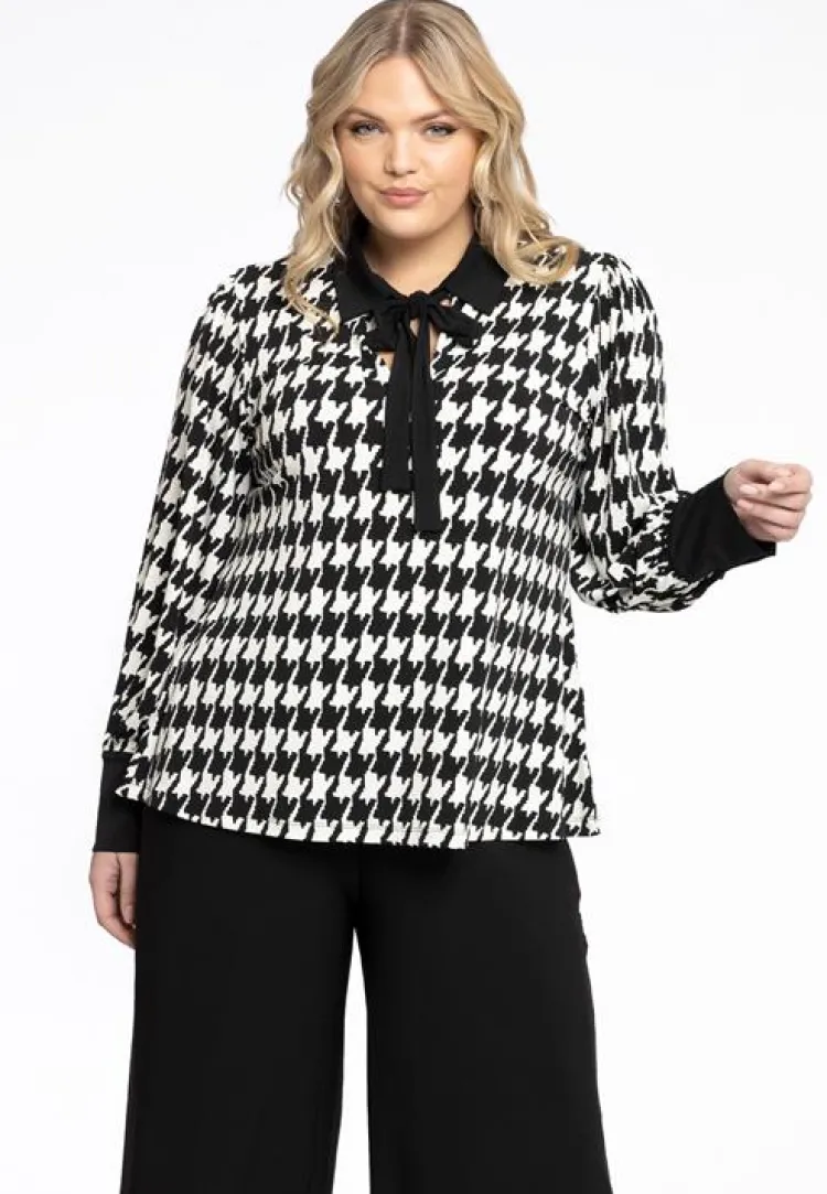 Yoek Collar Top Zwart 1904730 Discount