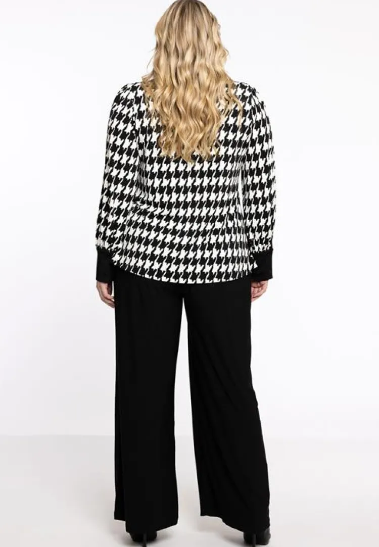 Yoek Collar Top Zwart 1904730 Discount